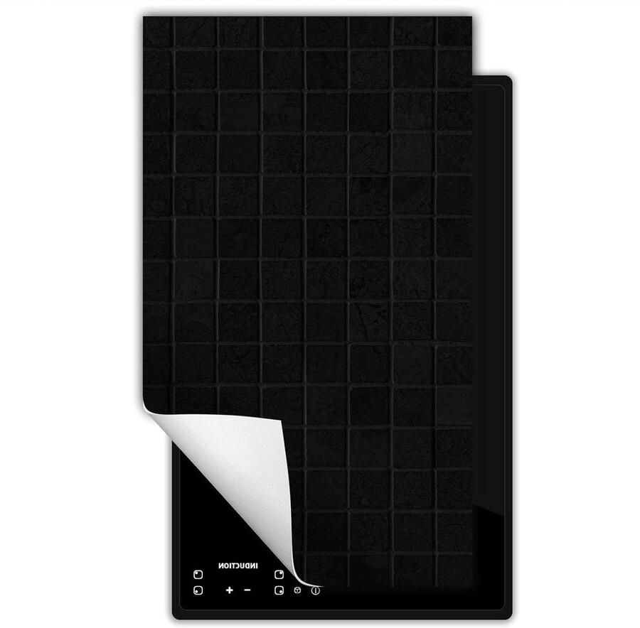 Inductie kookplaat protector Kookplaat deksel Extra werkruimte Krasvrije bescherming 30x52cm Zwart