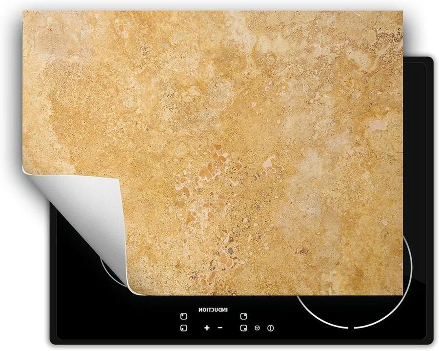 Inductie Kookplaat Protector Kookplaat Mat Extra Werkruimte Creëren Kras- en Vlekbestendig 80x52 cm Goud Leisteen