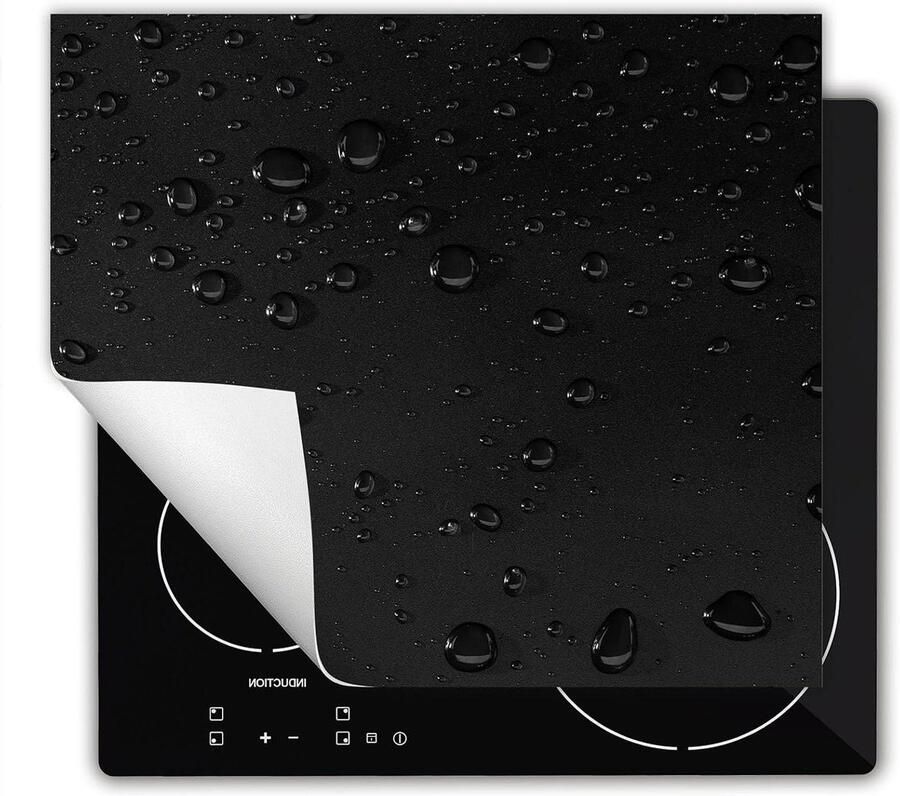 Inductie Kookplaat Protector Kookplaat Mat Extra Werkruimte Creëren Krasbestendig Vinyl 60x52 cm Zwart