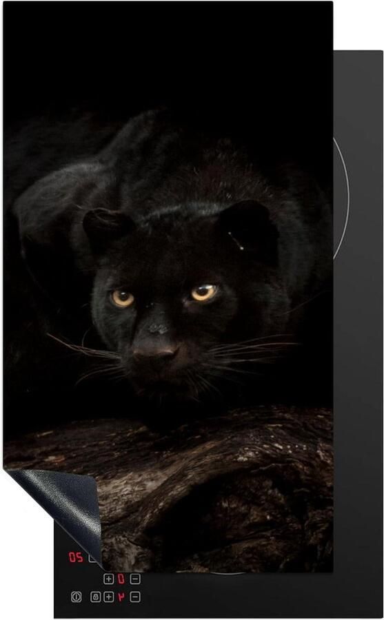 Inductie kookplaat protector Kookplaat mat Keuken decoratie Krasvrije bescherming 30x52 cm Panther print