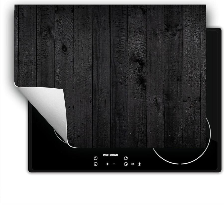 Inductie Kookplaat Protector Kookplaat Mat Keuken Organisatie Krasbestendig Oppervlak 80x52 cm Zwart Hout