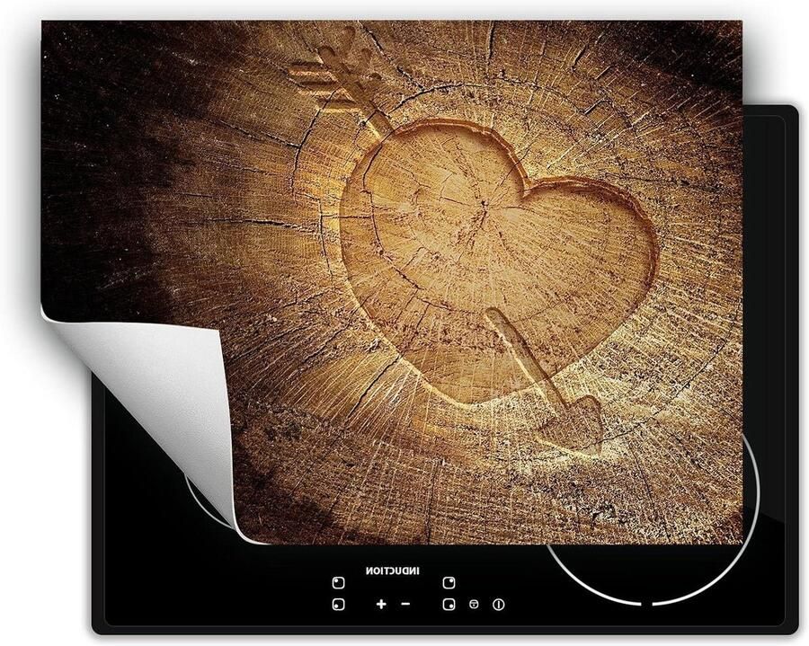 Inductie Kookplaat Protector Kookplaat Mat Keuken Werkruimte Kras- en Vuilwerend 80x52 cm Houtkleur