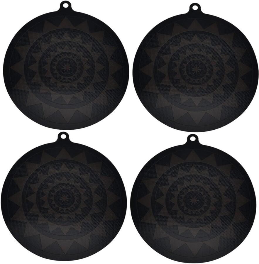 Inductie Kookplaat Protector Kookplaat Mat Koken Beschermen Thermochrome Temperatuurindicator 25 x 26 cm Zwart