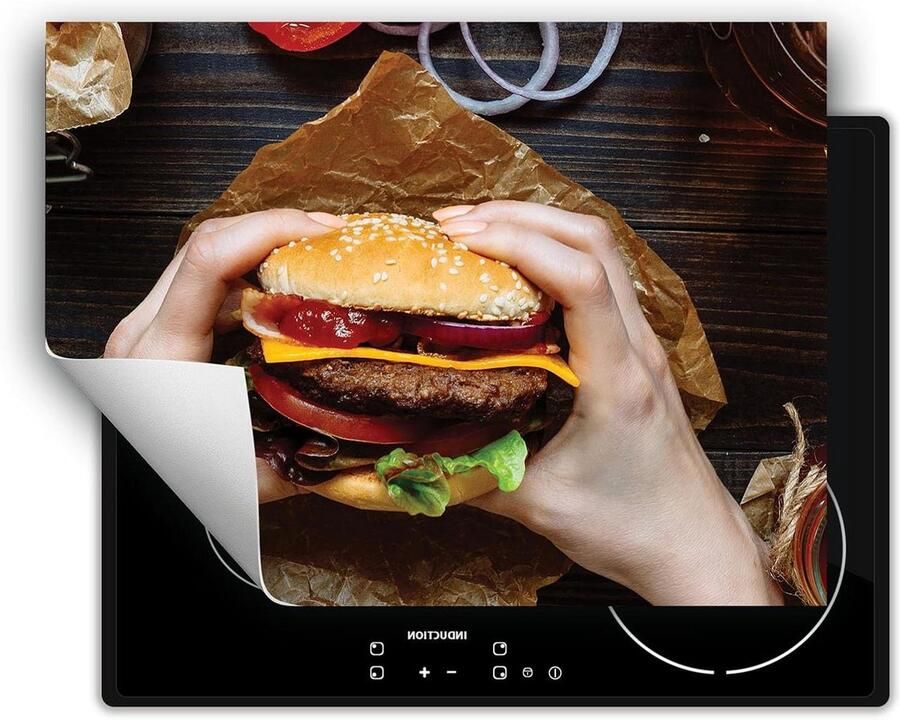 Inductie Kookplaat Protector Mat Kookplaat Extra Werkruimte Krasbestendig 70x52 cm Burger