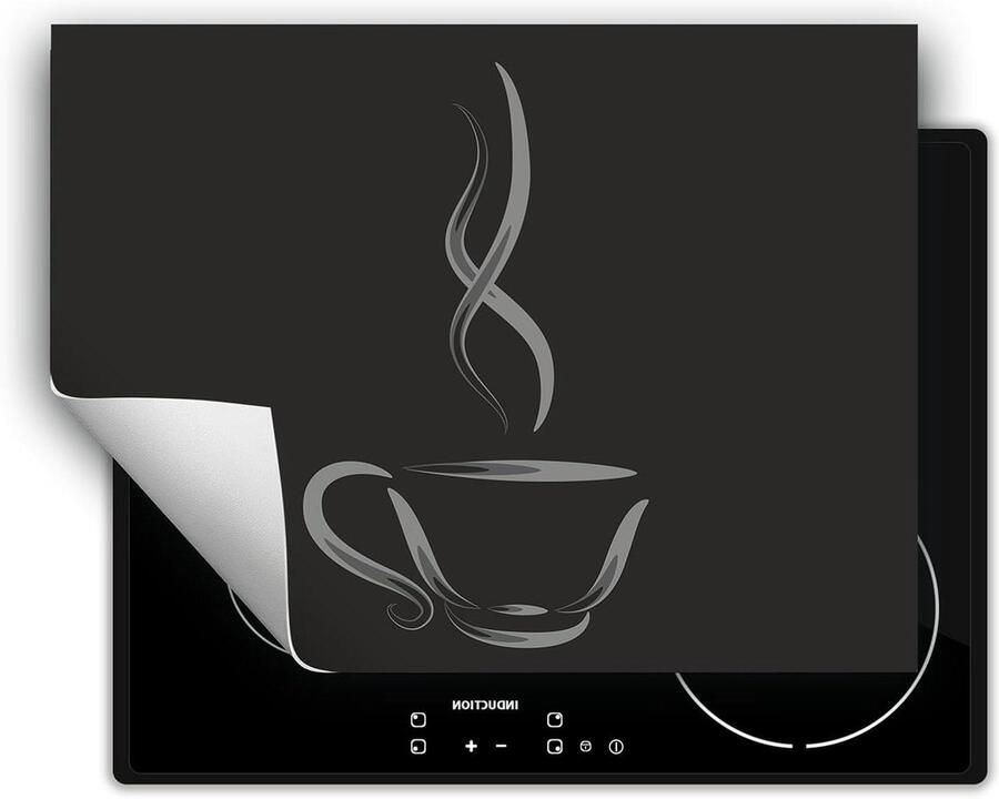 Inductie Kookplaat Protector Mat Kookplaat Extra Werkruimte Maken Krasvrij en Vlekbestendig 70x52 cm Grijs Koffie