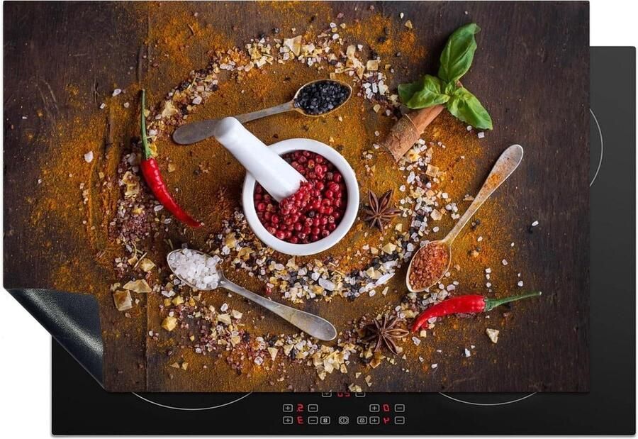 Inductie Kookplaat Protector Mat Onderlegger Keuken Beschermen Krasvrij Werkoppervlak 77x51 cm Bruin