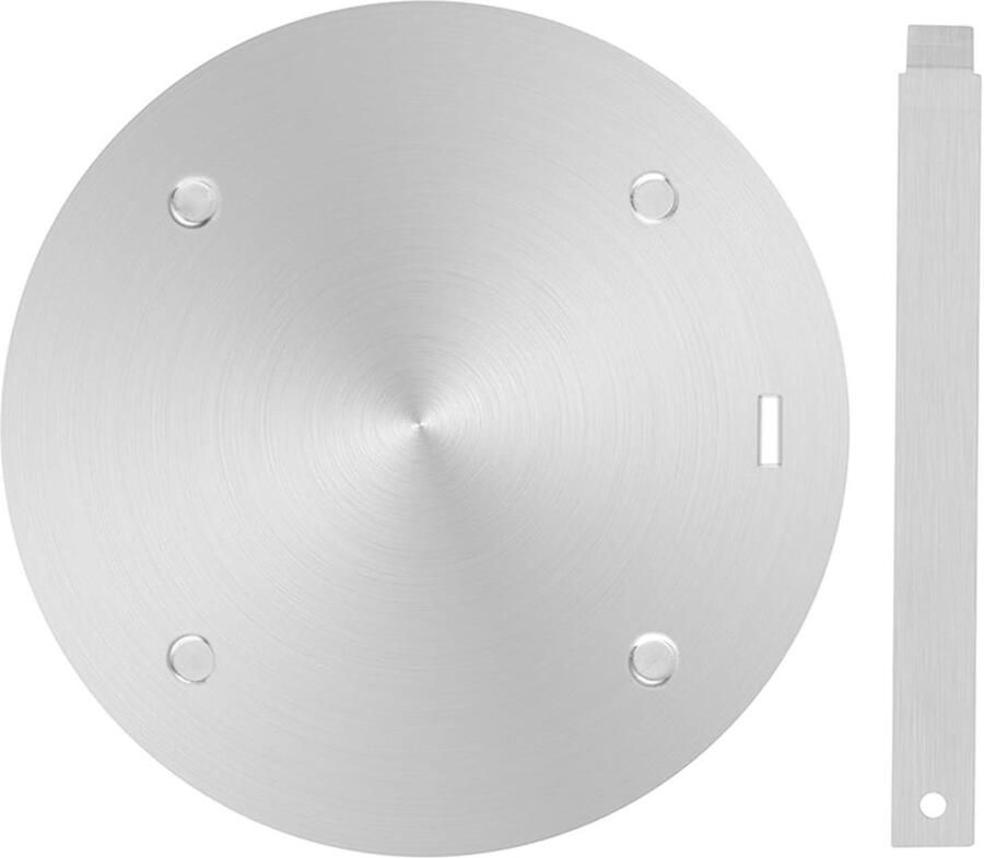Inductie Kookplaat Warmteverspreider Sudderringplaat Gelijkmatig Verwarmen Drievoudige Laag Constructie 24 cm Zilver