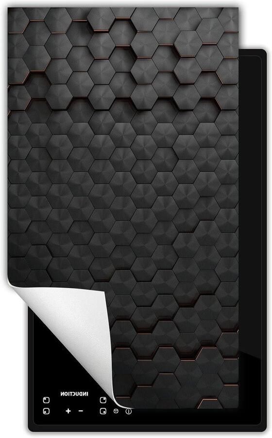 Inductie kookplaatafdekking Kookplaat beschermer Extra werkruimte creëren Kras- en vlekbestendig 30x52 cm Grijs