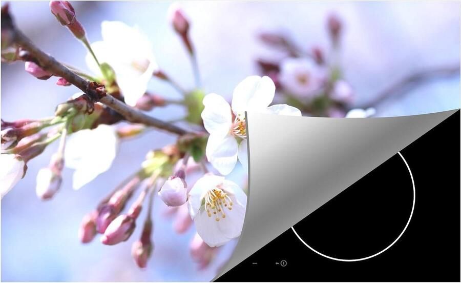 Inductie kookplaatafdekking Kookplaat protector Extra werkruimte Kras- en vuilwerend 90x52 cm Sakura