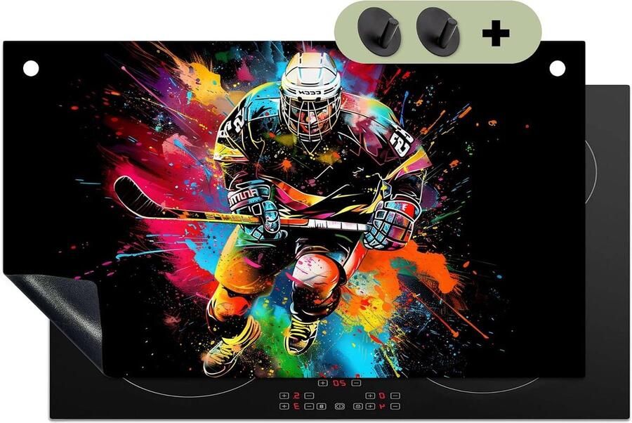 Inductie Kookplaatbeschermer Kookplaat Mat Spatscherm Keuken Beschermen Levendige Fotodruk 52x90 cm Kleurrijk