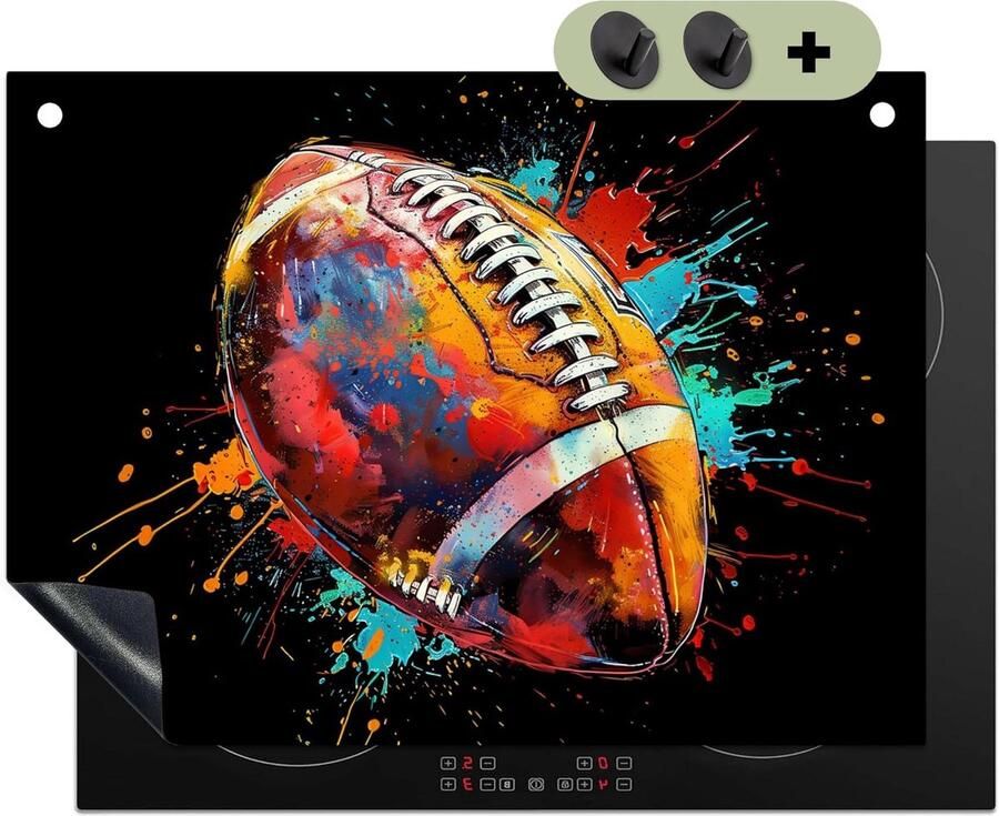 Inductie Kookplaatbeschermer Werkbladbeschermer Kookplaat Keuken Beschermen Unieke Fotodruk 52x70 cm Kleurrijk