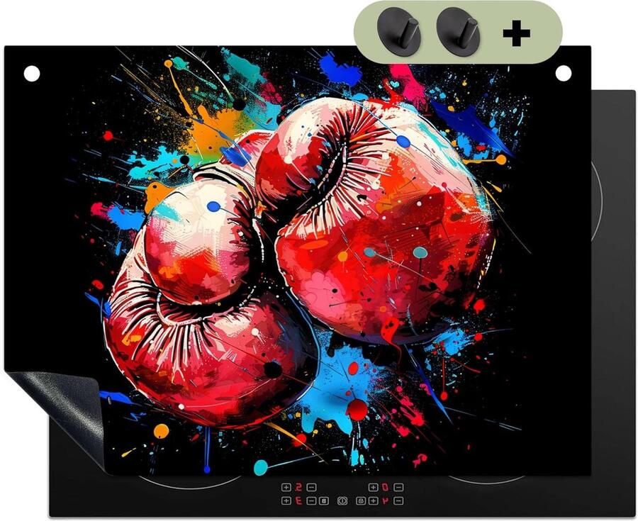 Inductie Kookplaatbeschermer Werkbladbeschermer Kookplaat Keuken Beschermen Unieke Fotodruk 52x71 cm Graffiti Kleurrijk