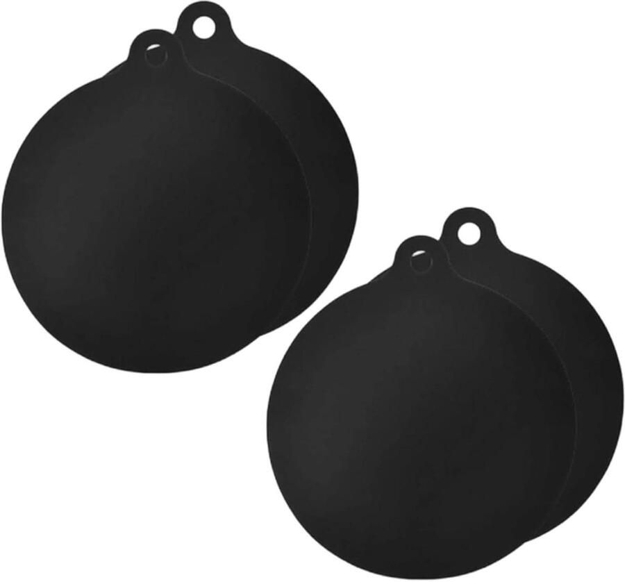 Inductie Kookveldmatten Beschermmat Kookplaat Koken en Beschermen Hittebestendig Antislip 2x 22cm 2x 24cm Zwart
