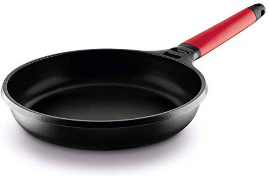 Inductie Pan 22 cm met Rode Handgreep – Duurzaam en Energiezuinig Koken