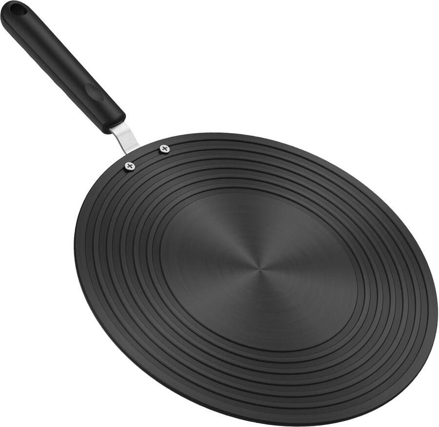 Inductie Pan Adapter Warmtegeleider Plaat Gelijkmatig Koken Universele Pasvorm 24 cm Diameter Zilver