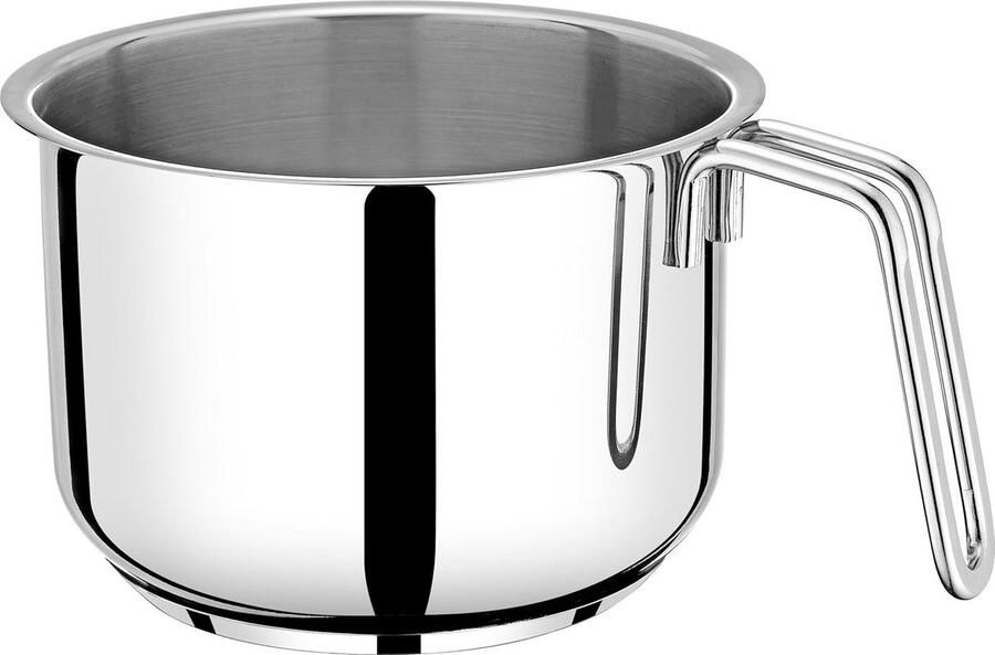 Inductie Pan Melkpan Roestvrijstaal Koken op Inductie Gecertificeerd Ionx Staal Diameter 14 cm Zilverkleurig