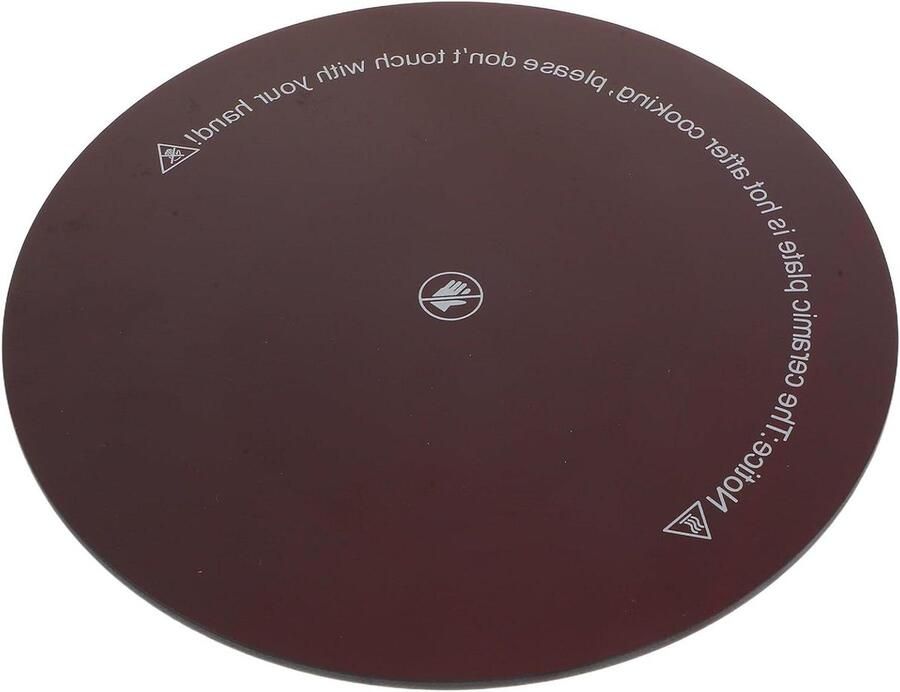 Inductie Plaat Adapter Plaat Koken Verbeteren Extra Sterk Glas 20x20 cm Zwart