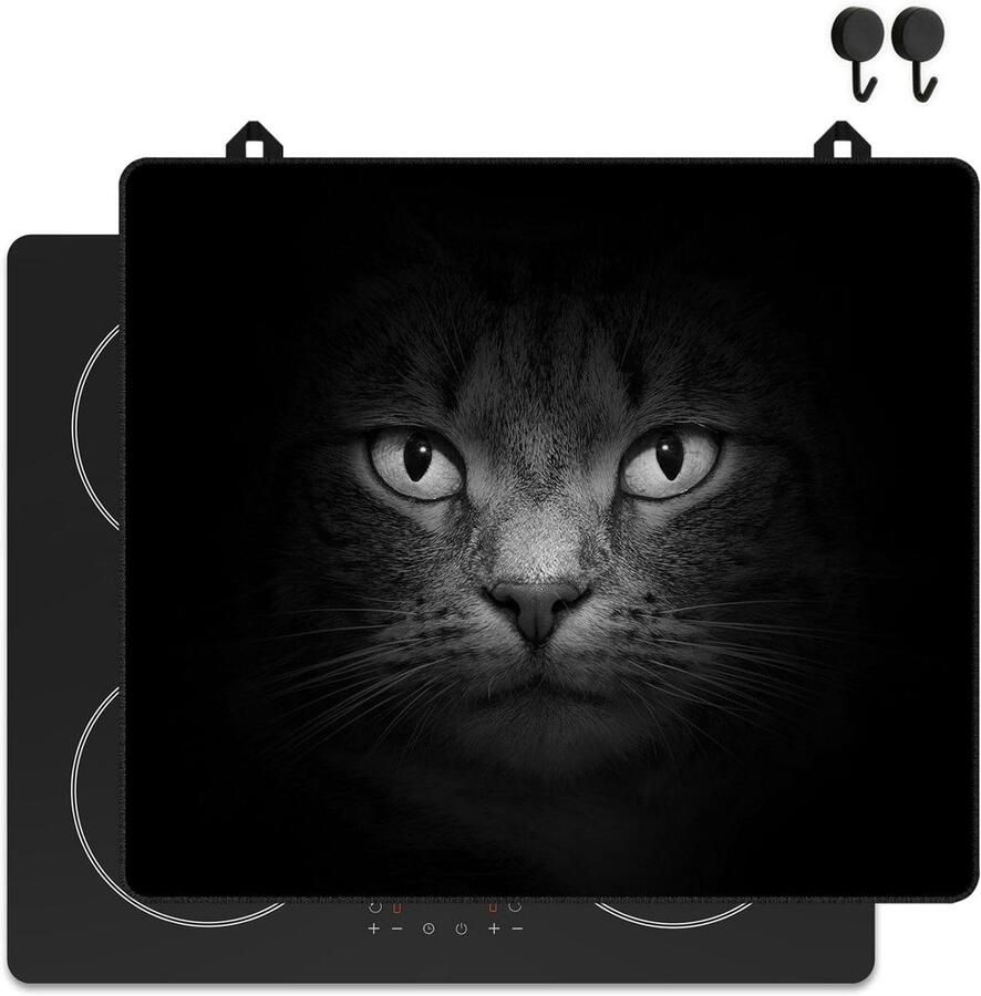 Inductie Protector Aanrechtblad Mat Kookplaat Beschermen Krasvrij Gebruik 60x52 cm Zwart Wit