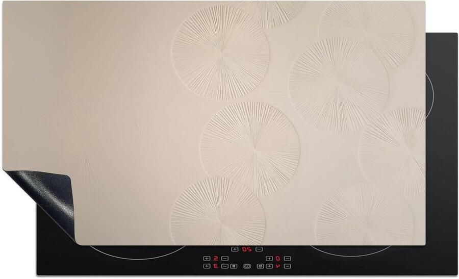 Inductie Protector Kookplaat Beschermer Extra Werkruimte Unieke Fotoprint 90x52cm Japandi Beige - Foto 1