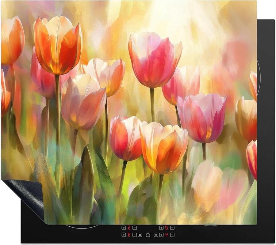 Inductie Protector Kookplaat Cover Keuken Werkruimte Unieke Foto Print 59x52cm Kleurrijk