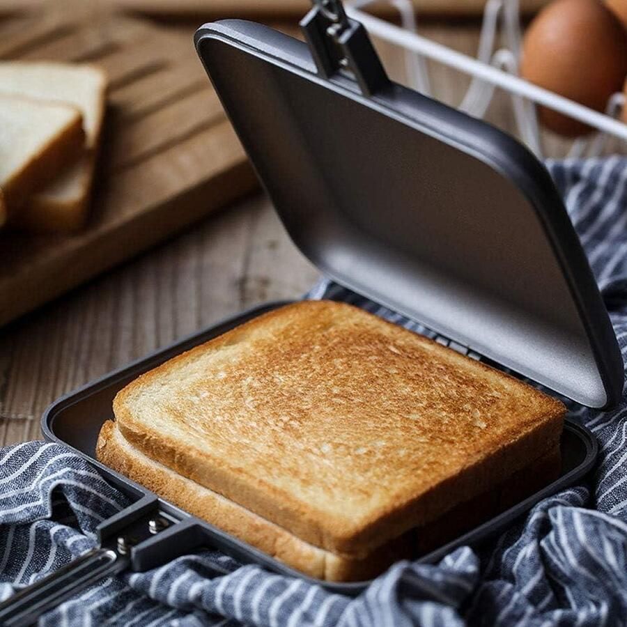 Inductie sandwich broodrooster antiaanbaklaag stevige handgreep toastie sandwichmaker geschikt voor elke kookplaat
