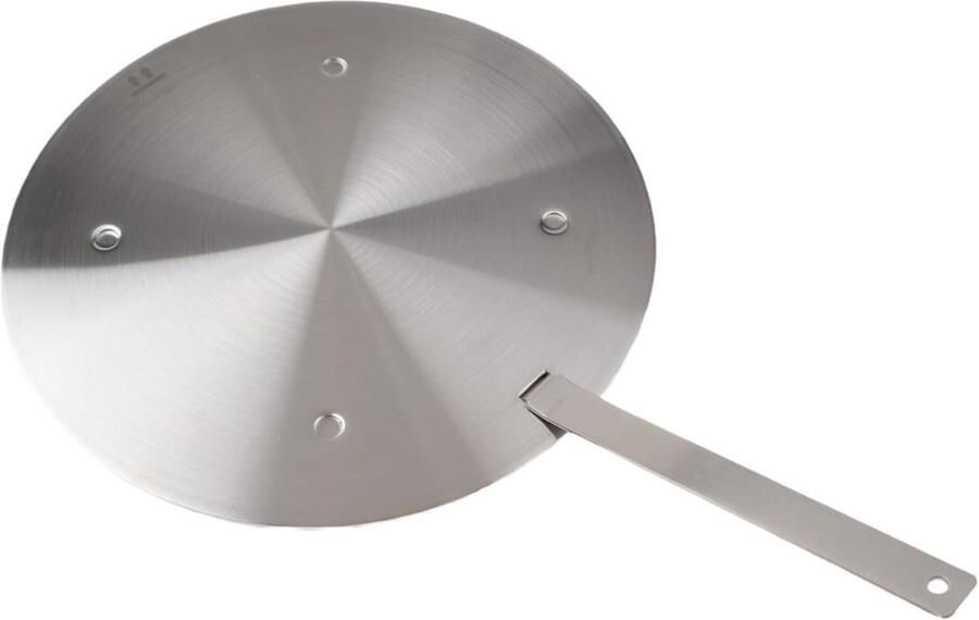Inductie sudderplaat Warmteverdeler kookplaat Gecontroleerd koken Drielaagse constructie 280 mm Zilver