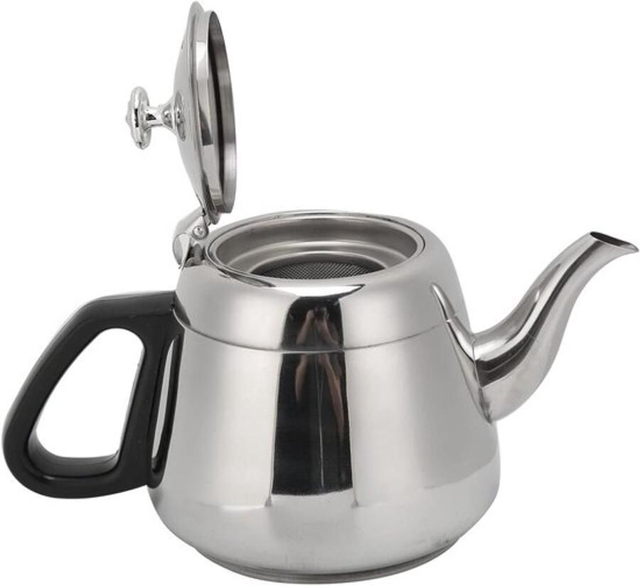 Inductie Theepot van RVS met Filter 1 5L Theeketel voor Koken op het Fornuis en Warm Water