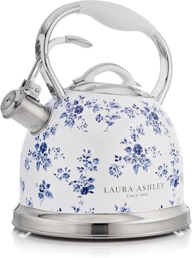 Inductie Waterkoker Klassieke Ketel Koffie Thee Zetten Met Fluitje 2.5 Liter Bloemenprint
