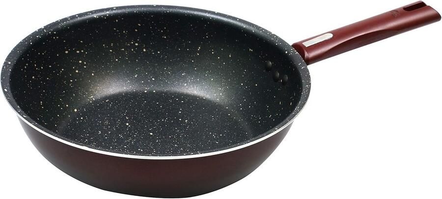 Inductie Wokpan Kookpan Lekker Koken Metaalbestendige Coating 4.4 Liter Zwart