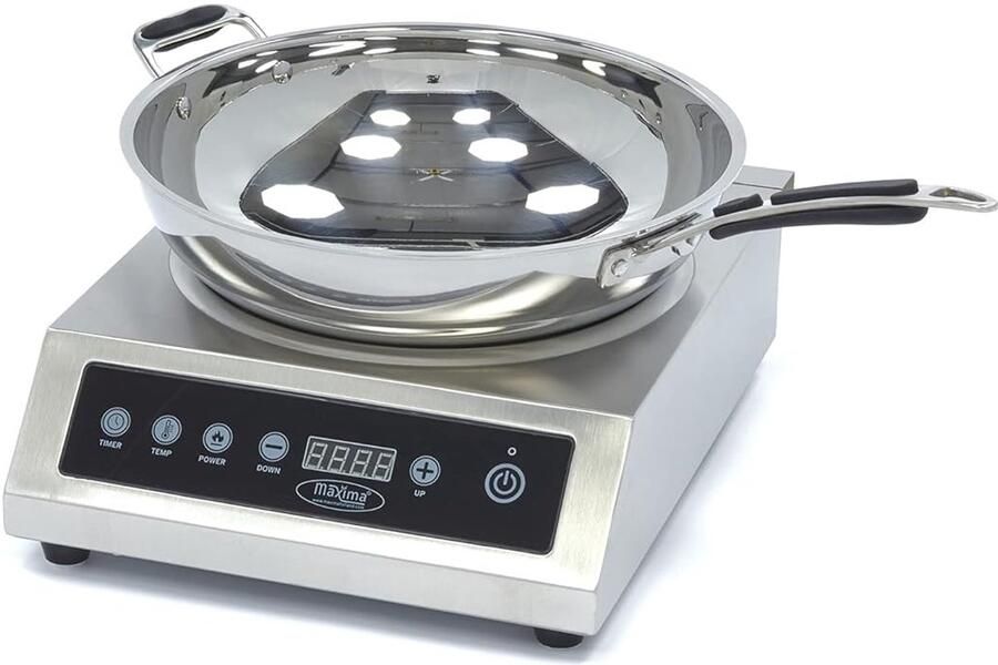 Inductie Wokplaat Elektrische Wok Pan Snel Koken Behoud van Smaak 425 x 340 mm Zwart