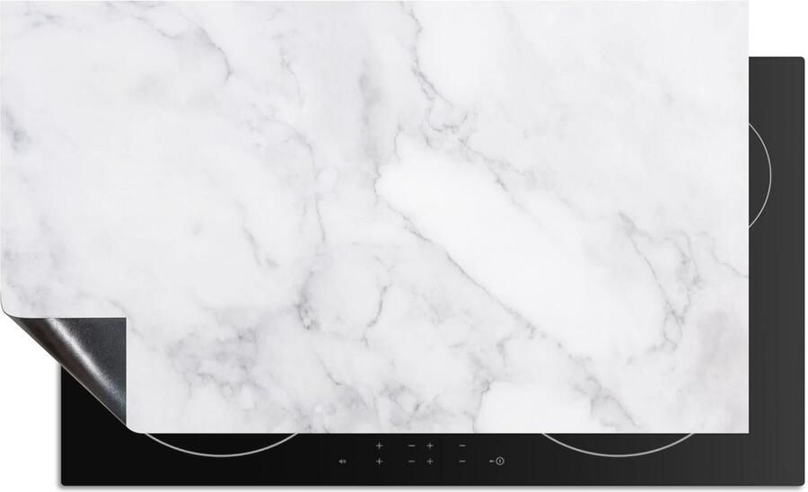 Inductiebeschermer 60x52 cm Marmer Wit Beschermmat voor Inductiekookplaat Antislip Keuken Upgrade