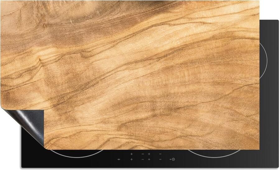Inductiebeschermer 60x52 cm Olijf Hout Vintage Afdekplaat voor Inductiekookplaat en Beschermer