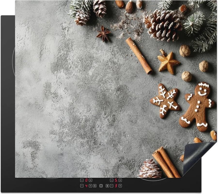 Inductiebeschermer 60x52cm Keukendecoratie en Antislipmat voor Inductiekookplaat Perfect voor Bakken en Kerst