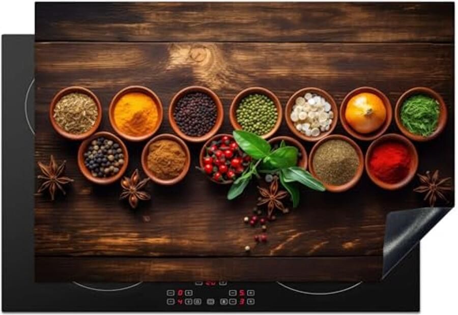 Inductiebeschermer 78x52cm Keuken Decoratie Antislip Mat Kookplaat Bescherming Kruidenschema