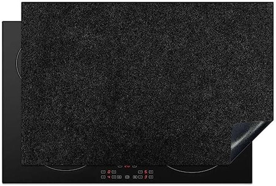 Inductiebeschermer 81x52cm Antislip Dekplaat voor Inductiekookplaat Zwart Graniet