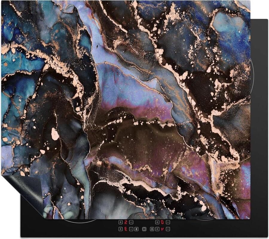 Inductiebeschermer Inductie mat Keuken Verfraaien Krasvrije Kookplaat 60x52 cm Marmer Goud Rosé