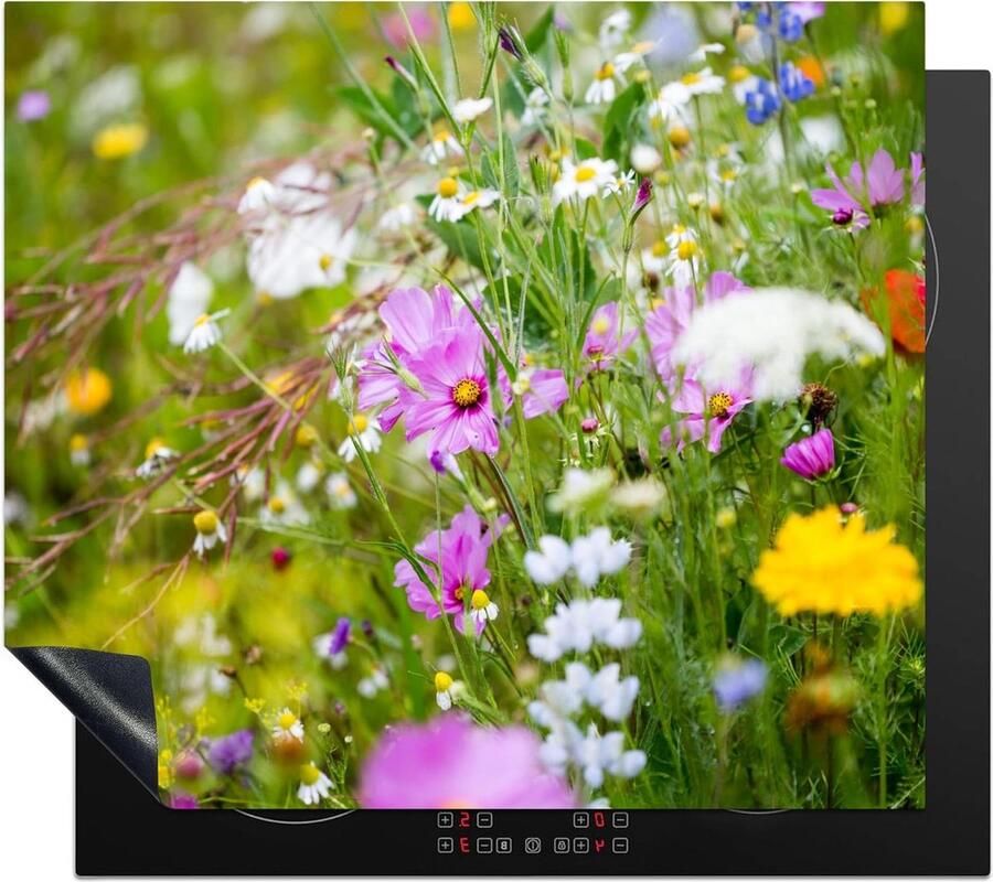Inductiebeschermer Inductie mat Kookplaat beschermen Bloemenprint 60x52 cm Multicolor