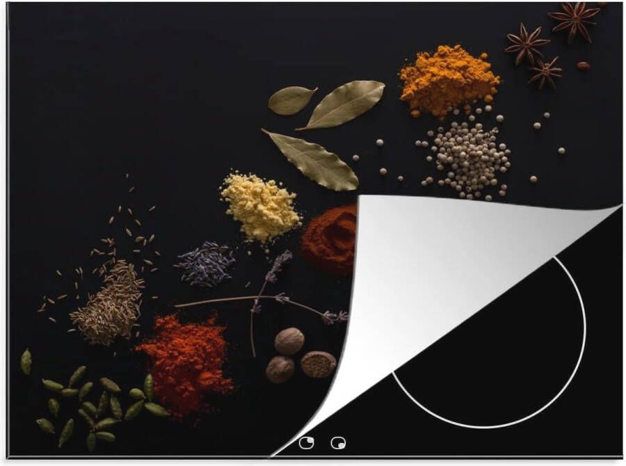 Inductiebeschermer Inductie mat Vinyl Kruiden en Specerijen 60x52 cm Keukenaccessoire voor Koken