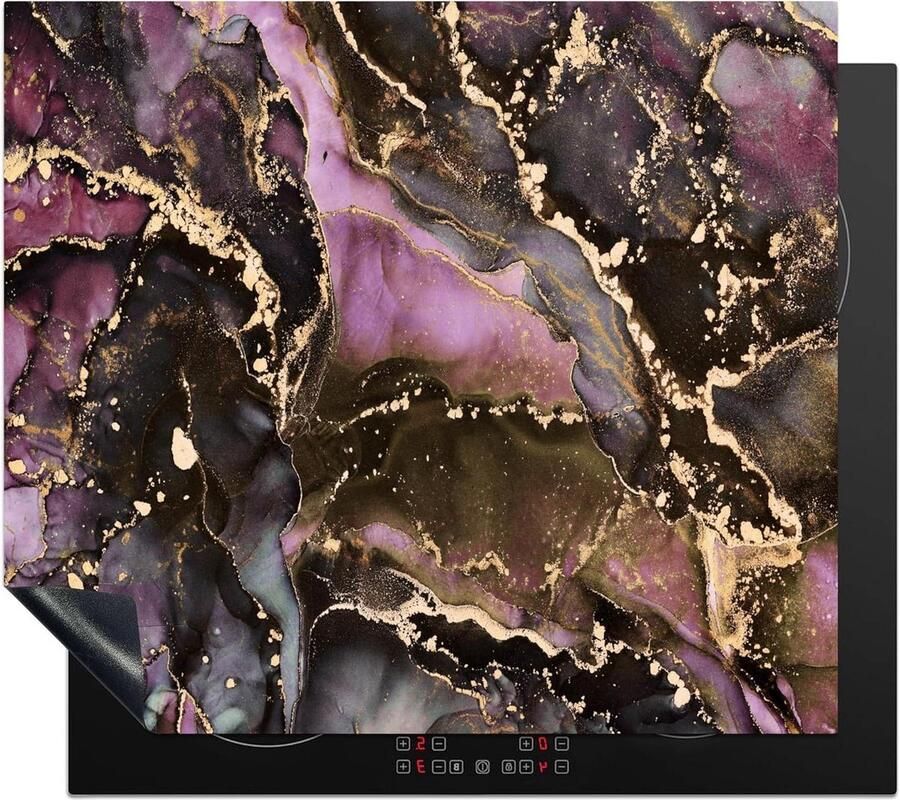 Inductiebeschermer Inductiemat Keuken Verfraaien Krasvrije Kookplaat 60x52 cm Marmer Gold
