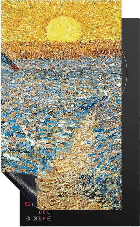 Inductiebeschermer Keuken Inductiemat Kookplaat Beschermen Unieke Vincent van Gogh Print 30x52 cm Multicolor