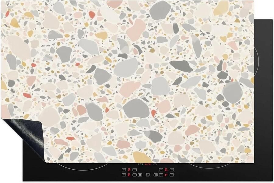 Inductiebeschermer Keuken Kookplaat Beschermer Extra Werkruimte Creëren Antislip Kookplaat Cover 81x52cm Terrazzo