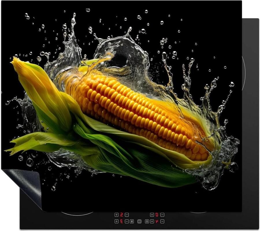 Inductiebeschermer Keuken Kookplaat Beschermer Extra Werkruimte Creëren Unieke Foto Print 60x52cm Zwart