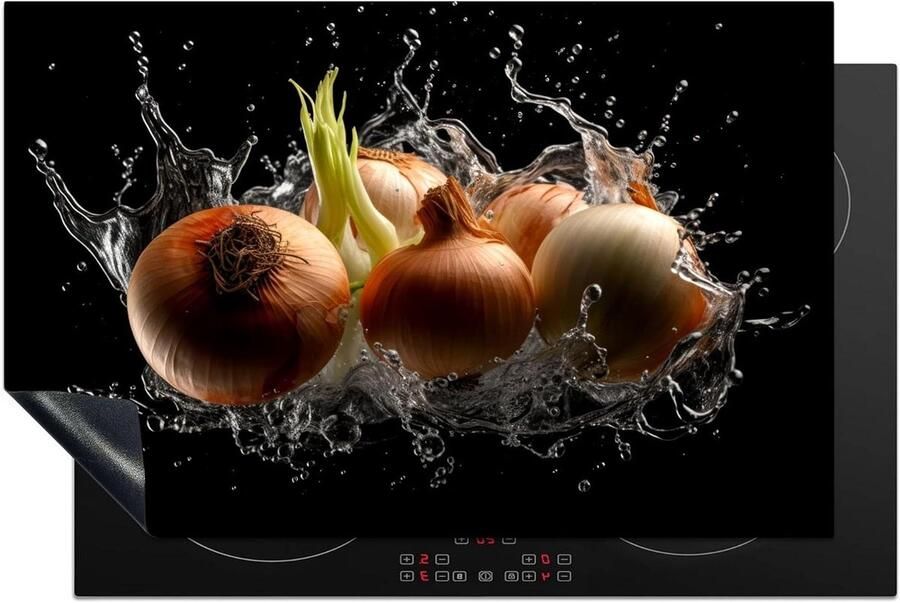 Inductiebeschermer Keuken Kookplaat Cover Extra Werkruimte Creëren Anti-slip Mat 80x52cm Bruin Zwart