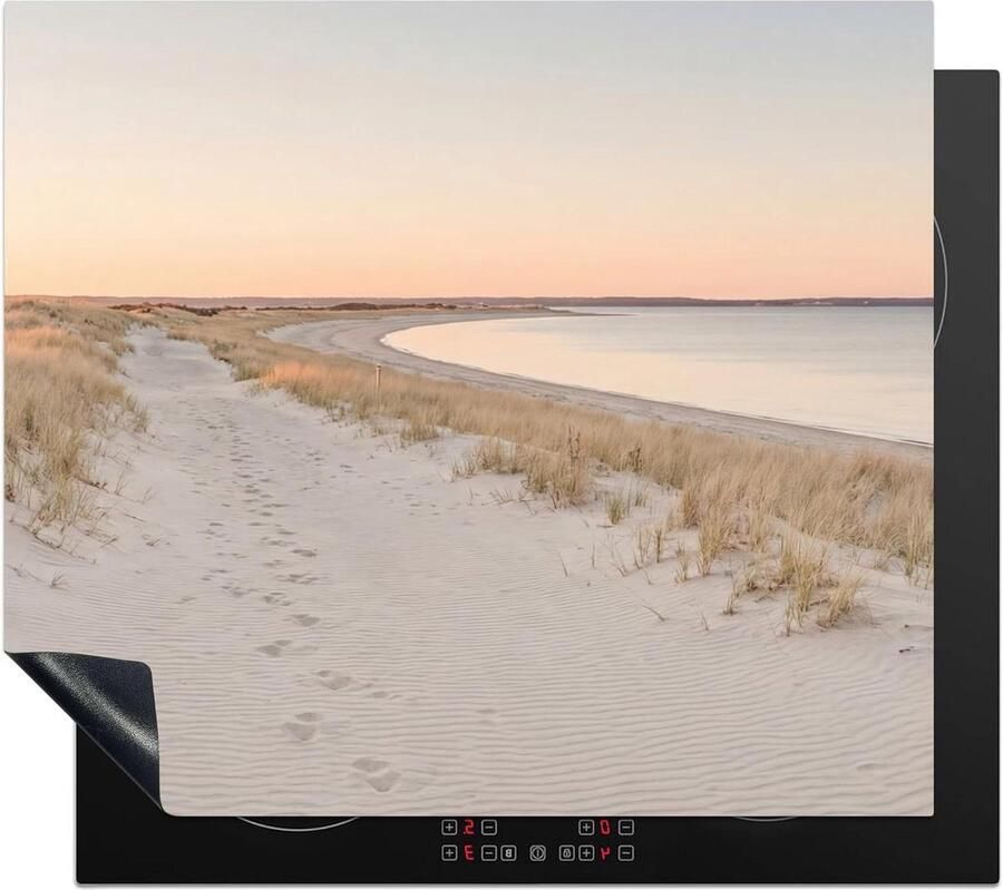 Inductiebeschermer Keuken Kookplaat Cover Extra Werkruimte Creëren Unieke Foto Print 58x51cm Coastline Horizon