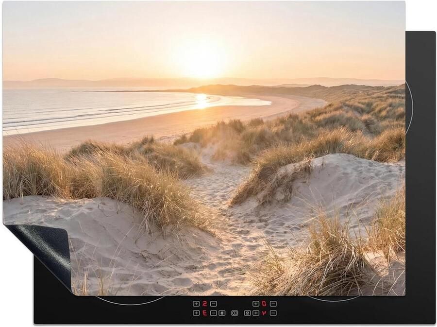 Inductiebeschermer Keuken Kookplaat Cover Extra Werkruimte Creëren Unieke Foto Print 70x52 cm Duinen Strand Zee