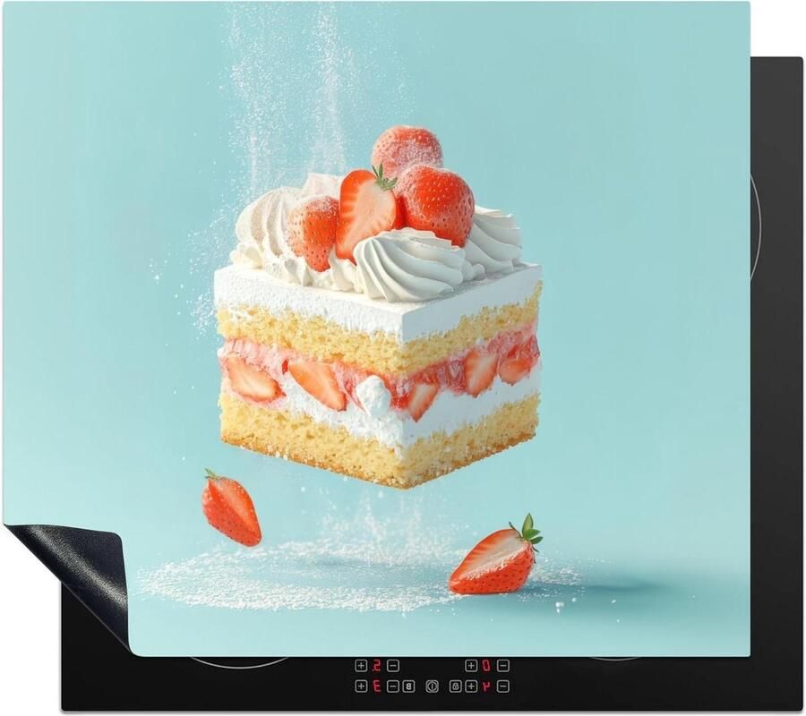 Inductiebeschermer Keuken Kookplaat Cover Mat Aanrechtblad Vergroten Unieke Foto Print 60x52cm Blauw