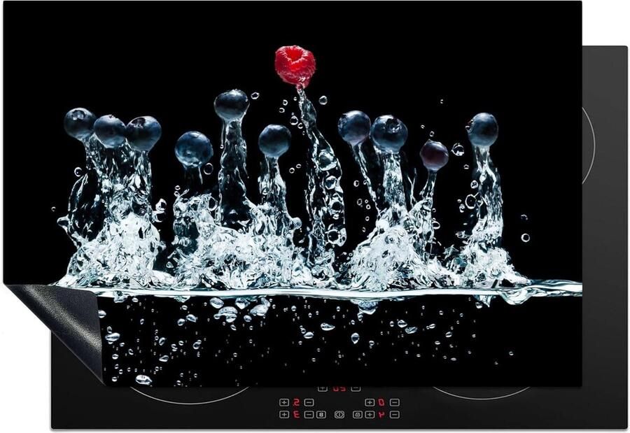 Inductiebeschermer Kookplaat Cover Extra Werkruimte Unieke Foto Print 76x51cm Berry Water
