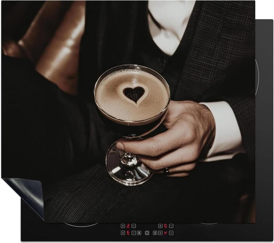 Inductiebeschermer Kookplaat deksel Keuken decoratie Unieke foto print 60x52 cm Hart cocktail