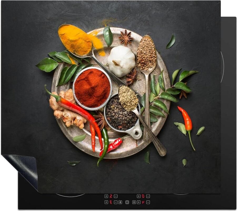 Inductiebeschermer Kookplaat mat Keuken verfraaien Krasvrij oppervlak 60x52 cm Zwart