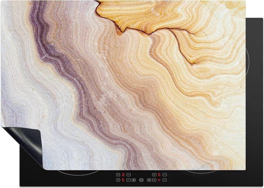 Inductiebeschermer Kookplaat mat Keuken verfraaien Vuil en waterafstotend 75x52 cm Marmerlook
